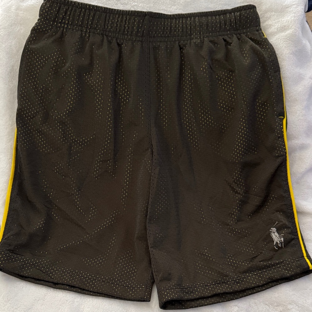 Boy’s POLO Olive Green and Yellow Basketball Shorts